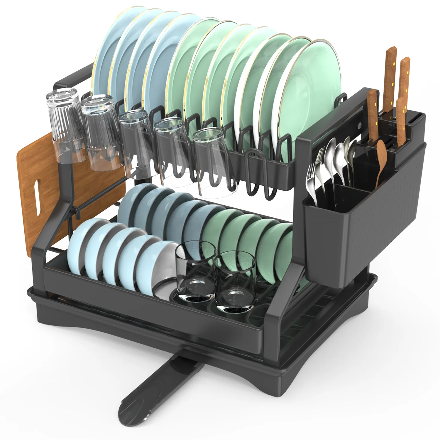 Double Tiers Sink Drying Rack Maxxim Dish Drying Solution