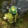 Lampada a forma di rana ad energia solare