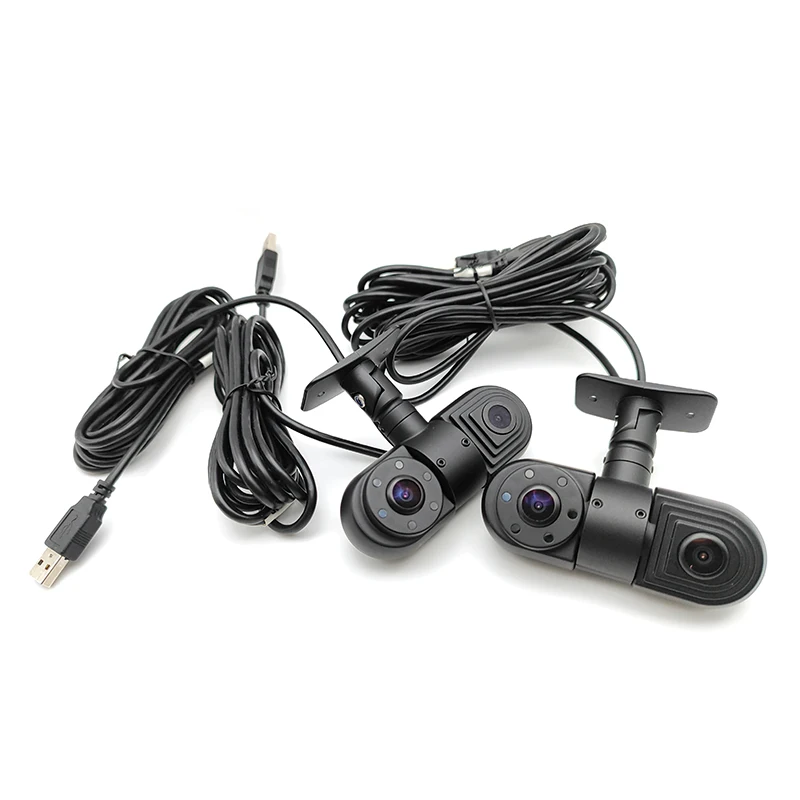 OEM Wholesale Mini Bus Security Camera 1080P USB School Bus Camera Systems AI HD Toyota Hidden Car-DVR-Cameras Dual-Lens