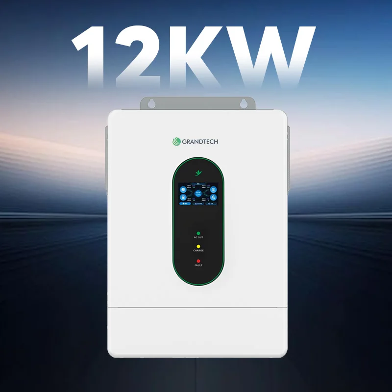 Grandtech MAX – inversor hibrid solar de 12 kW, 48 V, cu tensiune de intrare PV de 500 V, încărcător solar MPPT de 160 A, cu WiFi și transformator de curent (CT)