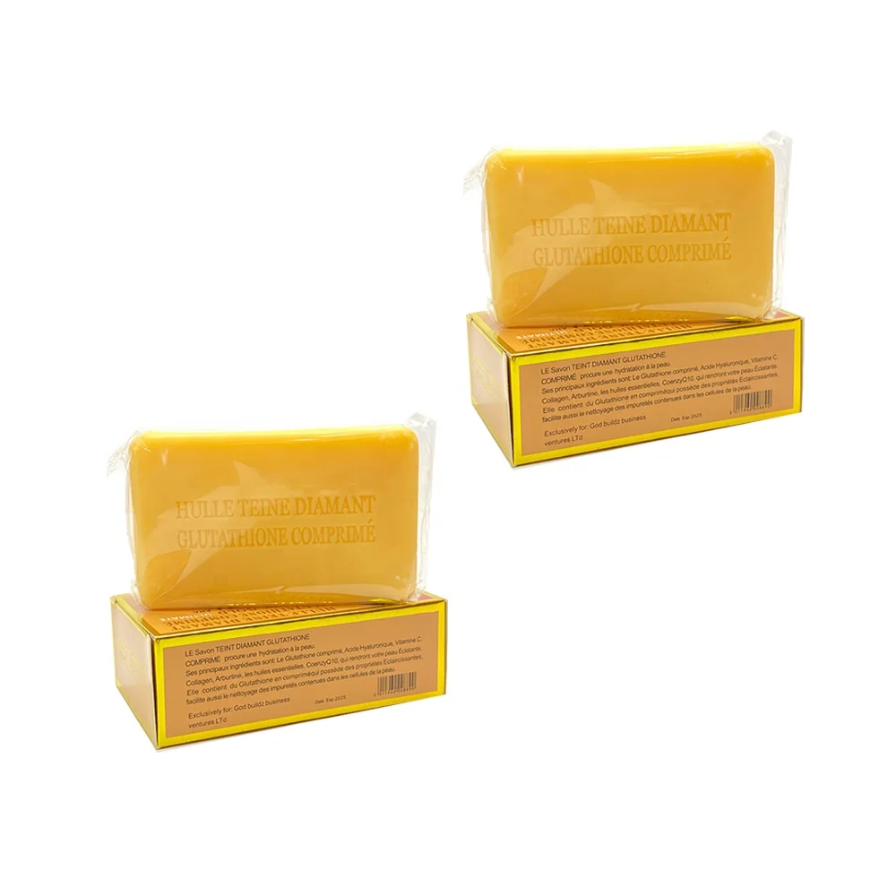 New 250g Custom Glutathio Comprime Soap Bath Toilet Soap Body Whitening Brightening Glycerin 24K Gold Kojic Acid Soap