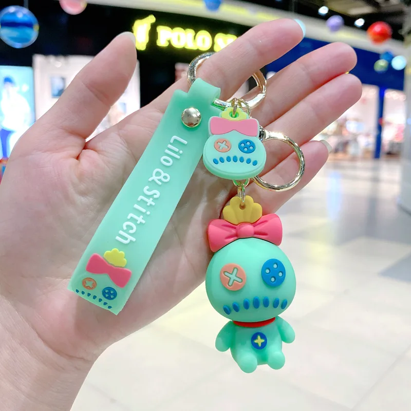 Wholesale Trendy Luxury Cartoon Lilo & Stitch Keychains Soft Rubber ...