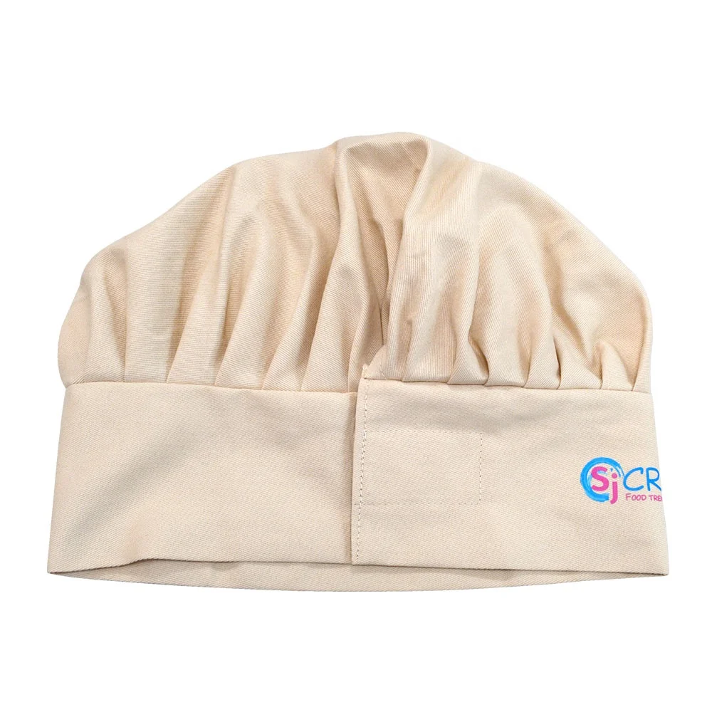 Custom Chef Hat With Heat Transfer Printing Logo Poly Cotton Cooking Caps Wholesale Kids /Adult Chef Hat