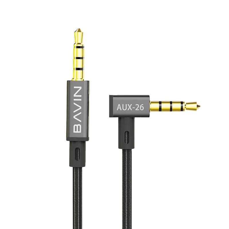 Top Stereo 3.5mm Bavin Aux26 Jack Nylon Cable Aux Cable Elbow Type ...