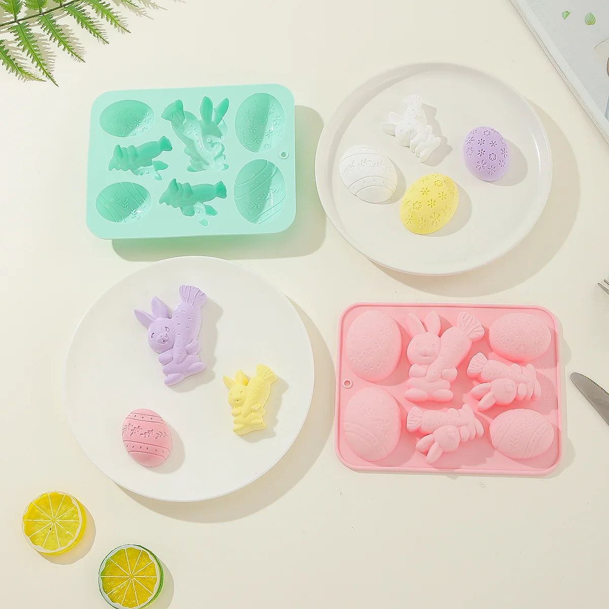 Easter for Rabbit Egg Silicone Cake Mold for DIY Home Decor Gypsum Ornament Aromatherapy Candle Pudding Mold for Festive factory