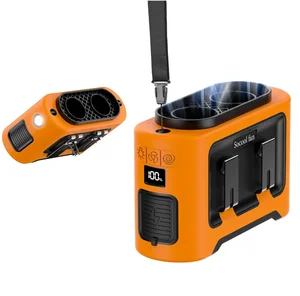 2026 New Upgrades Portable Waist Hanging Neck Fan LED Lighting 5 Level Strong Wind Bank for Outdoor Sports Travel for Hotels