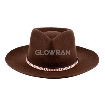 GlowRan100%  Australia Wool Fashion Best Seller Unisex Spring Fedora Hats Custom Logo