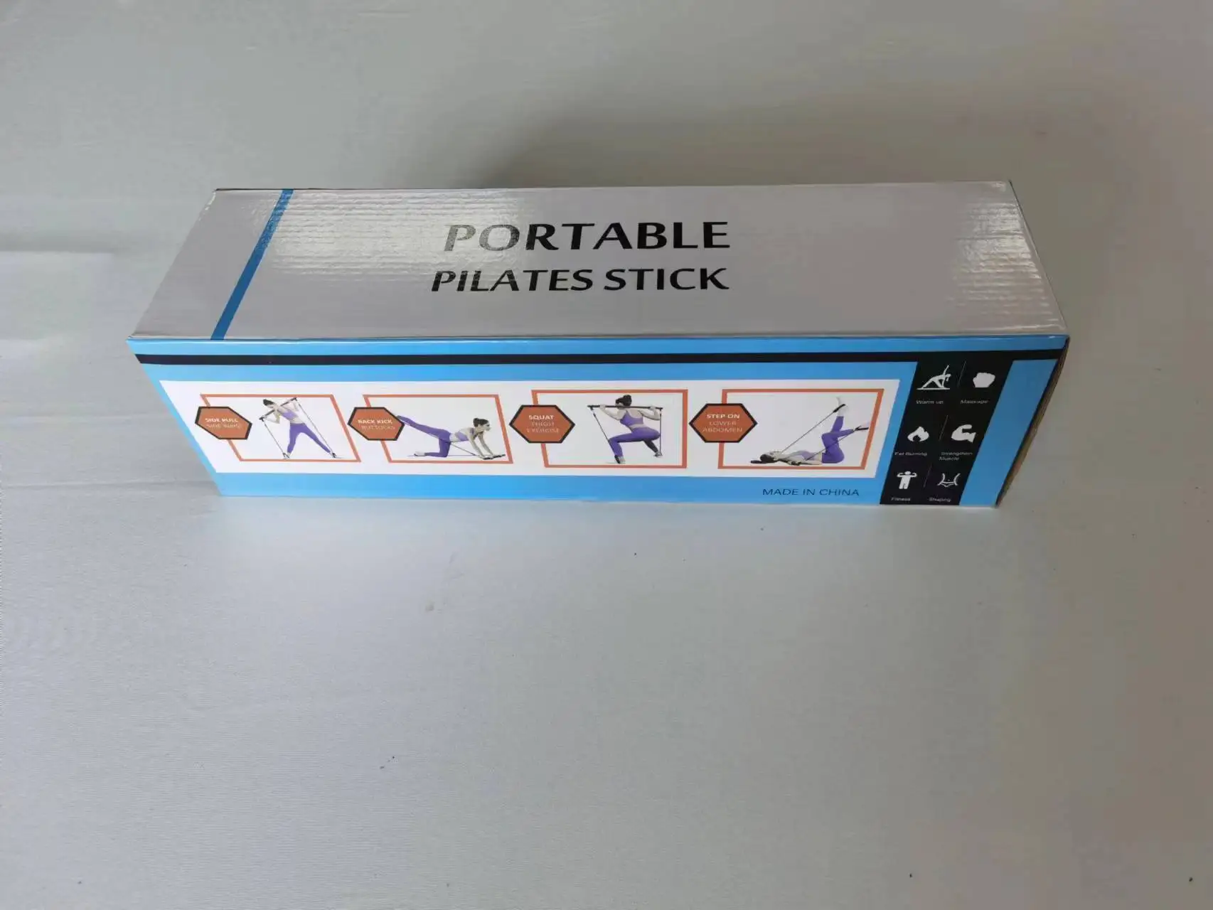 odm resistance bands set with workout bar pilates bar kit exercise elastic band with handles and door anchor for whole body training-13