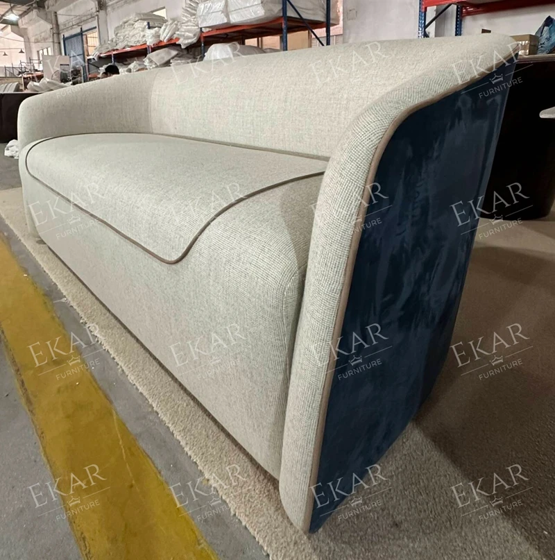 product diamond pattern embroidered cotton sofa-70