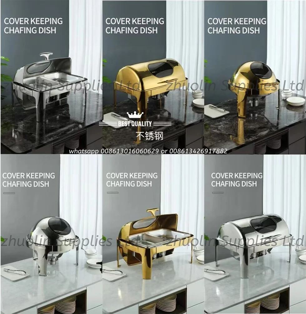 Modern Catering Buffet Food Warmer Large 9l Decorative Fancy Roll Top