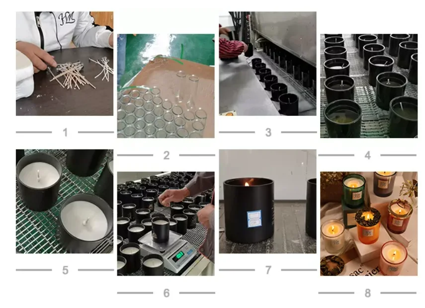 Wholesale Private Label Luxury Soy Scented Candle Aromatherapy Glass