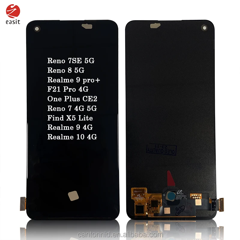 Lcd Reno 7pro Mobile Phones with OLED Display for Oppo Reno 7, F21 Pro, Realme 9 Pro ...
