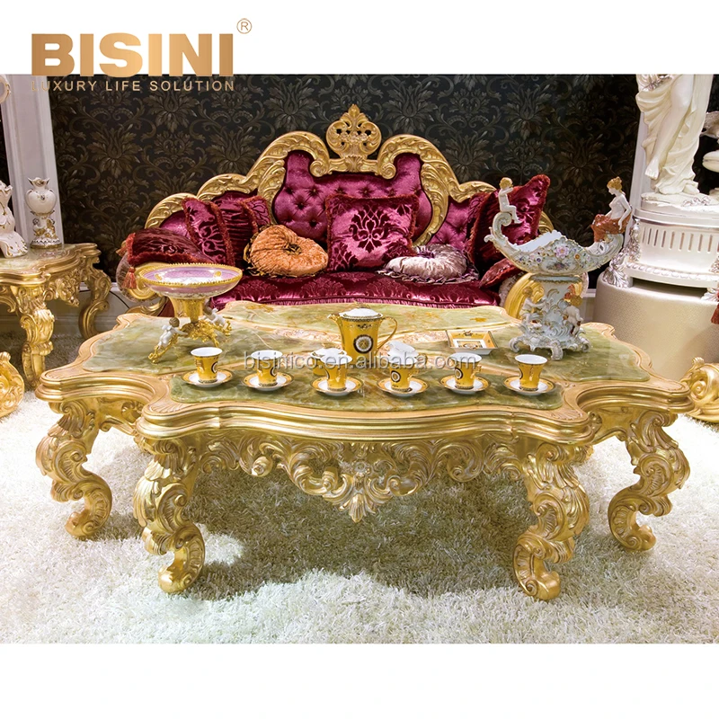 Exclusive Royal Imperial Gold Leaf Ornate Purplish Red Velvet Upholstered Classic Kings Size Couch Sofa for Villa Grand Hall