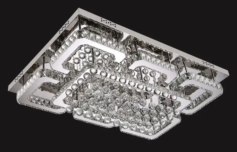 JYLIGHTING High Quality Modern Square LED Crystal Ceiling Light Chandelier Decor Bedroom Living Room AC Power Source Wholesale