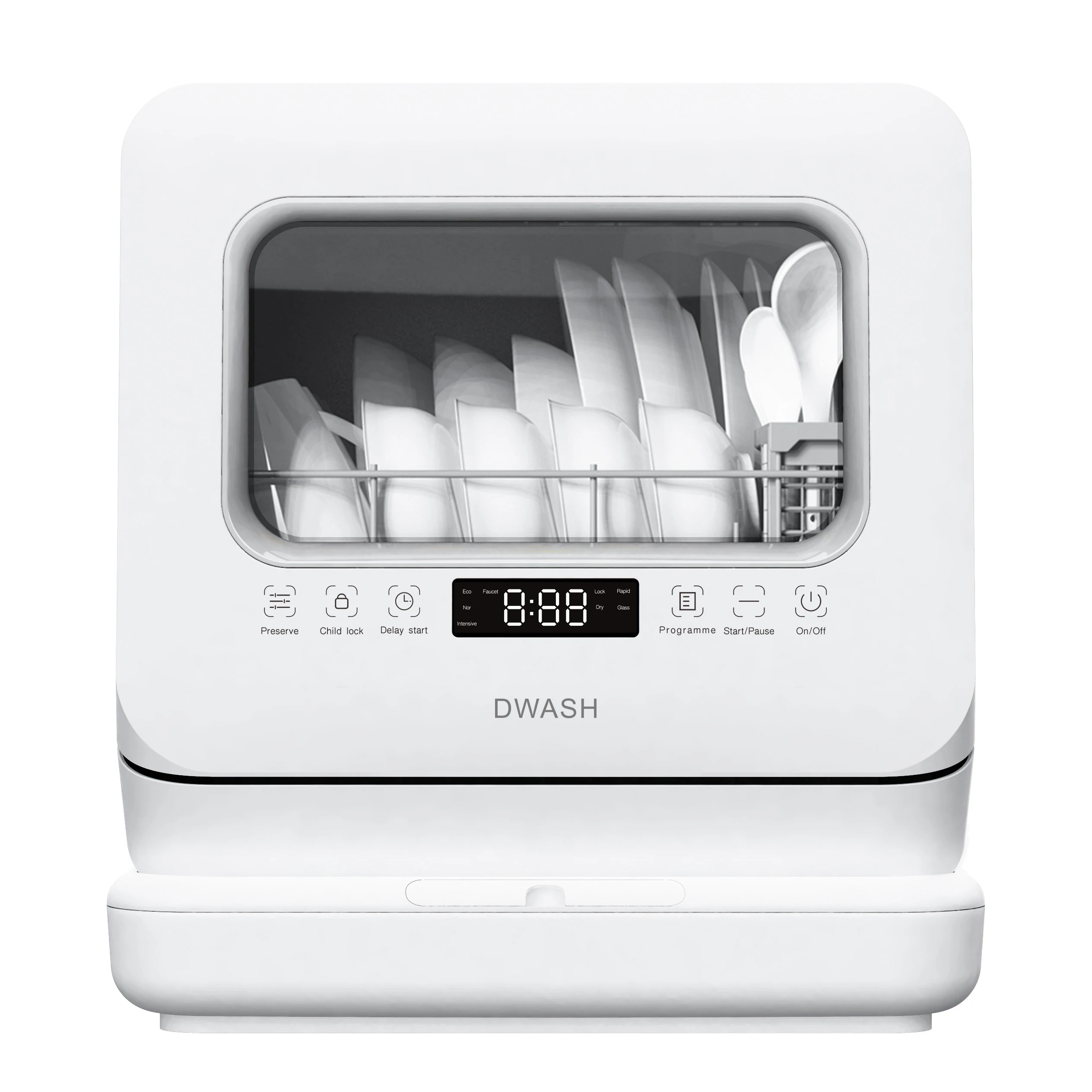 Dish Washing Mini Counter Top  Full-automatic Dish Washer Multifunctional  Portable New Designs with PTC Heater