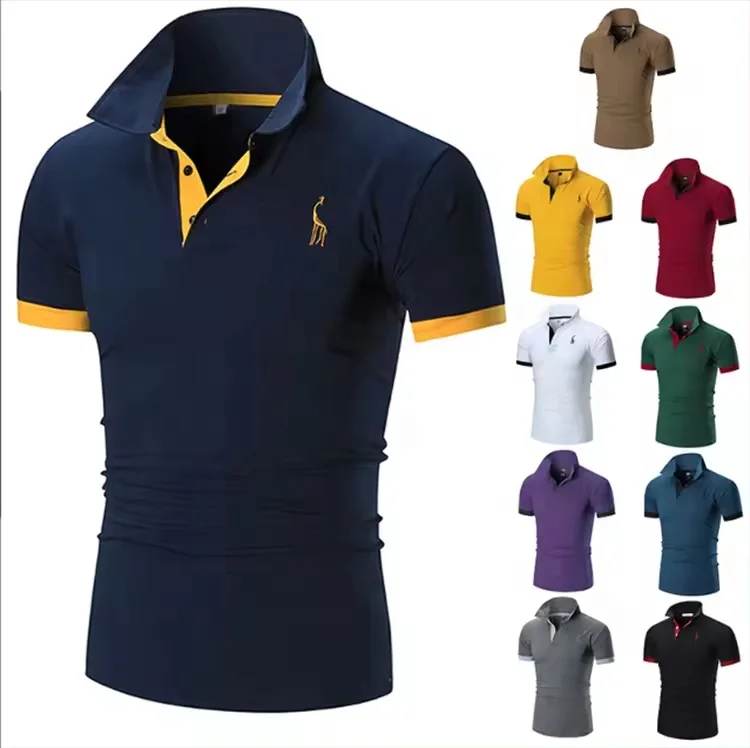 Gelan Men's Quick Dry Golf Shirt Custom Design with Logo Short Sleeve Logoed Brand Shirt