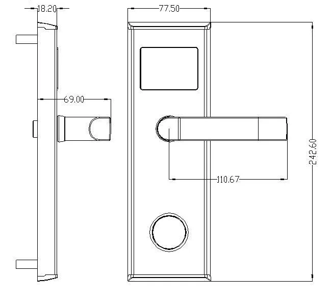 
Смарт-замок HFSecurity для дверей, цифровой замок для дверей в отеле, с программным обеспечением для управления ПК 