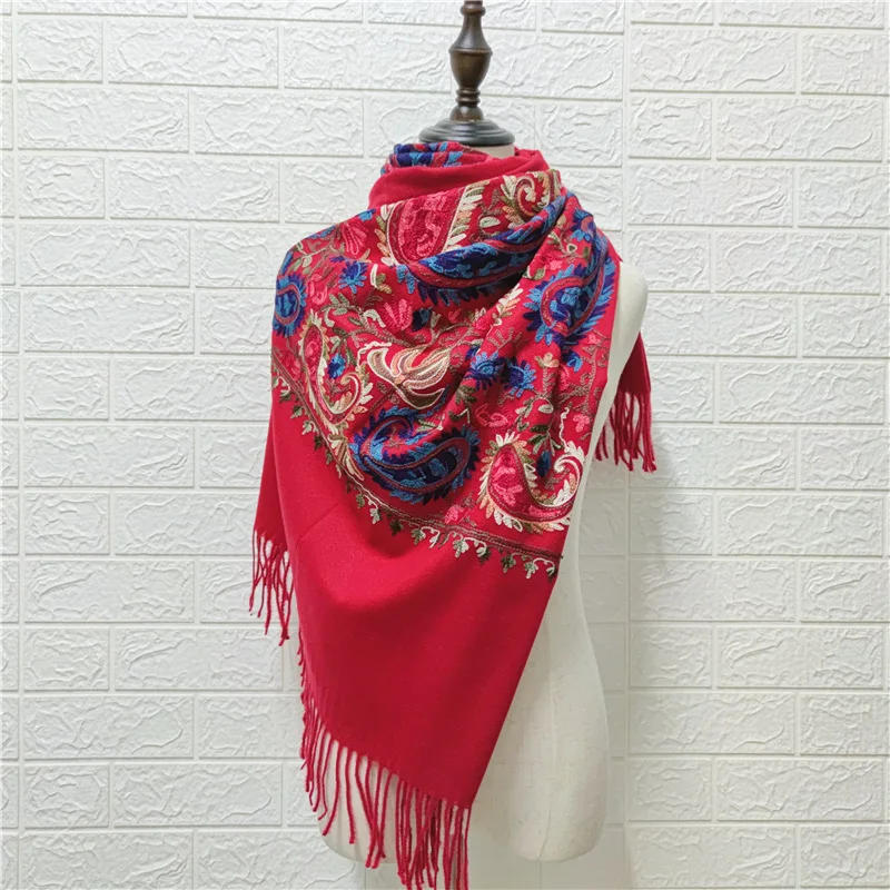 New Double Cashew Flower Embroidered Cashmere Scarf Women Ethnic Style Embroidered Tassel Shawl - Buy Blanket Scarves,Women Winter Diamond Embroidery Blanket Scarf,Wool Cashmere Cloak Thick Blanket Scarf Shawls Product on Alibaba.com