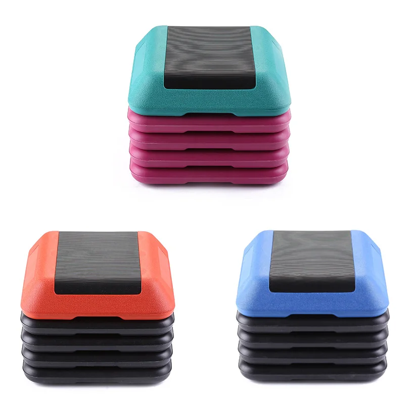 Adjustable High Step Aerobic Platform for Home Gym Exercise 16"x16" Workout Single with 4 Risers