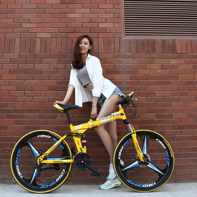 Folding Mountain Bike/best Steel Foldable Bicycle /bicicleta Hybrid Bike  with Disc Brake Gear 26 29 Inch Cycle for Man