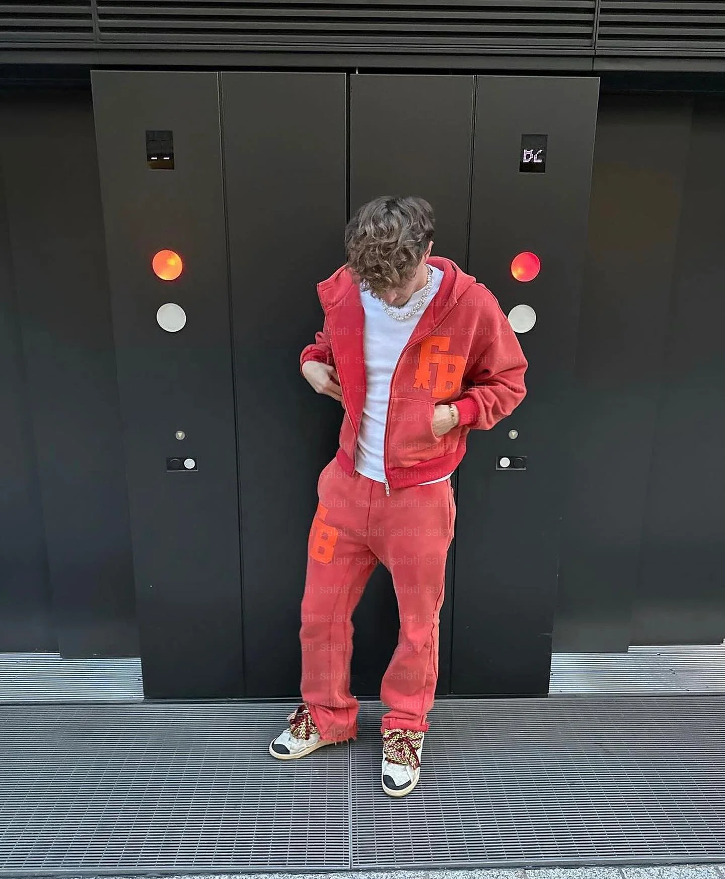 Custom Essentials 2 Piece Jogger Set Cotton Zip up Hoodie and Jogger Set Acid Wash Sweatsuits Flared Stacked Tracksuits for Men gallery 4