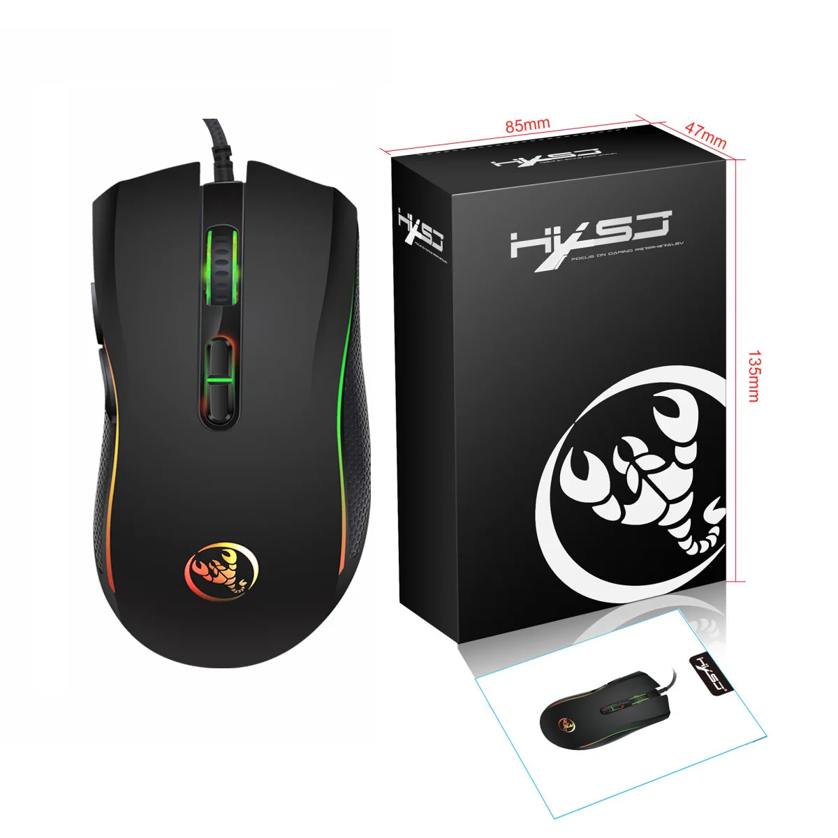 マウスまとめ売り HXSJ A869 Gaming Mouse - 3200 DPI, Ergonomic, and LED