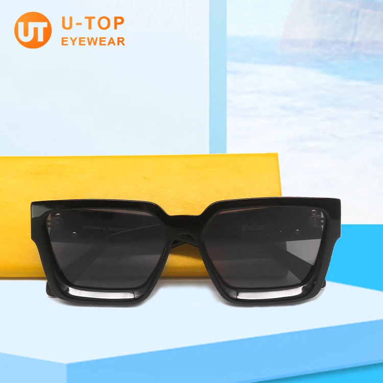 Fashion 2023 Square Oversized Luxury Polarized Sunglasses Shade Custom Trendy Brands Designer