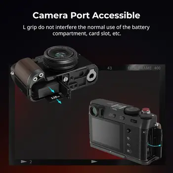 Smallrig X100VI / X100V Handgrip, Wooden L-Shape Grip for FUJIFILM X100VI / X100V Camera(Black) 4805 detail image