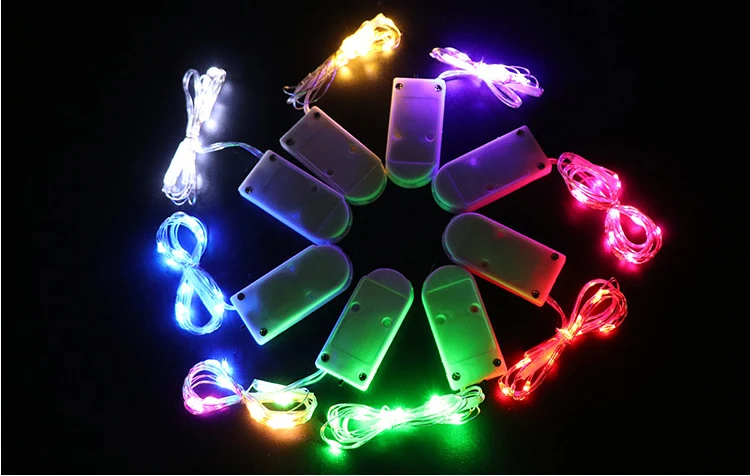 Cr2032 Button Battery Operated Mini Copper Wire Led Fairy String Lights ...