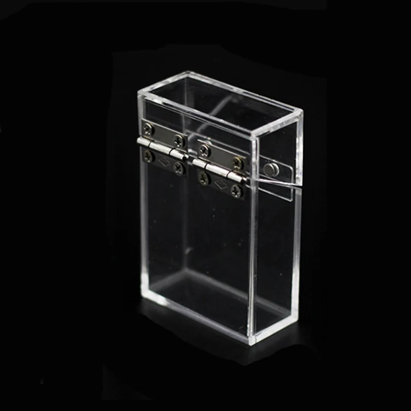 Portable Acrylic Cigarette Case Clear Acrylic Cigarette Box with Magnetic  Flip Top Portable Cigarette Dispenser Storage Box