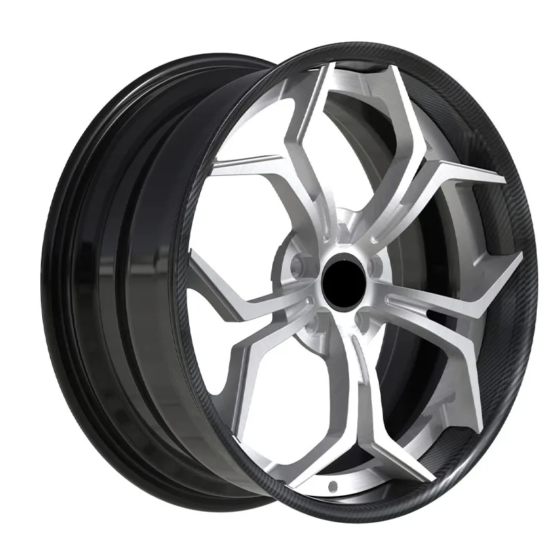 Customised Crbon Fiber Forged Aluminium Alloy Wheels 2 Piece Forged Wheels 17 18 19 20 21 22 Inch High Quality Car Wheels supplier