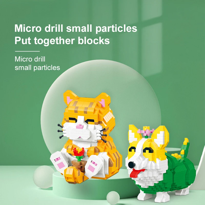 Set Costruzioni Micro Animali Larcele – 378 Pezzi – Panda Di Primavera – Kit Fai-da-te Per Adolescenti E Adulti