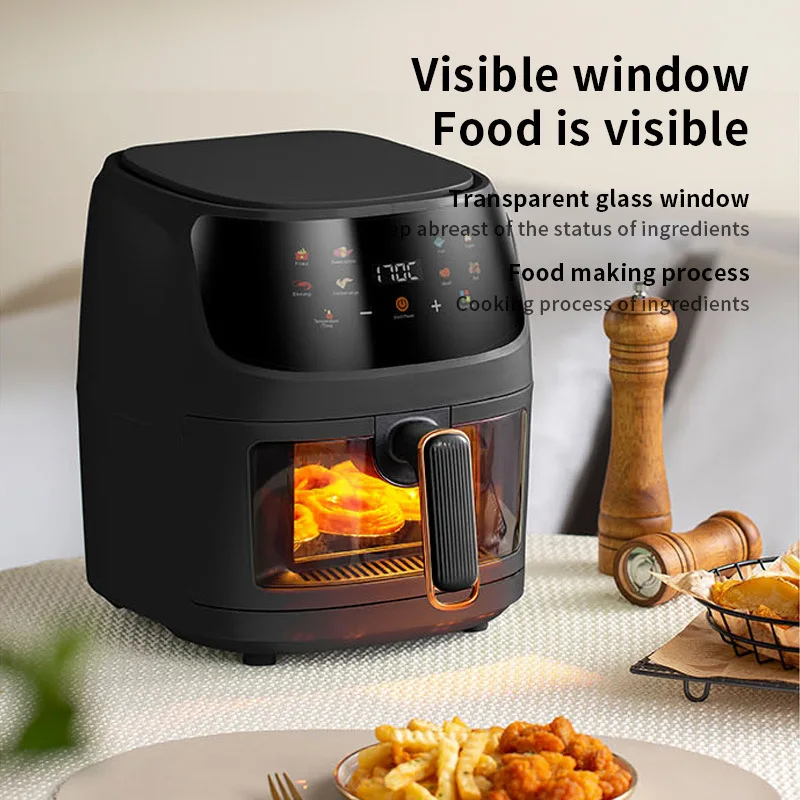 Large 8L Electric Digital Stainless Steel Air Fryer Oven OEM/ODM Oil-Free Cooker Customi aperçu 2