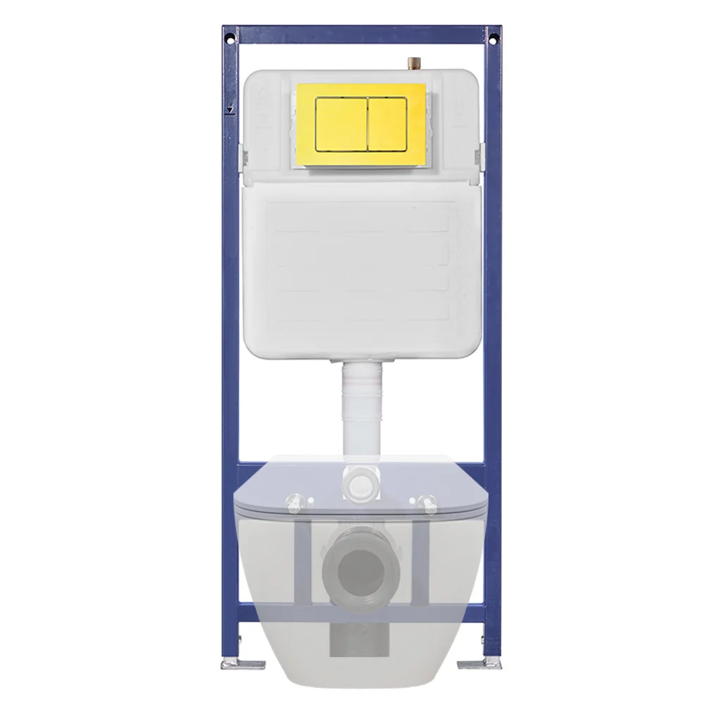 Flush Rimless Bathroom Wall Mount Ceramic WC Set Concealed Cistern Wall Hung Toilet With Water Tank