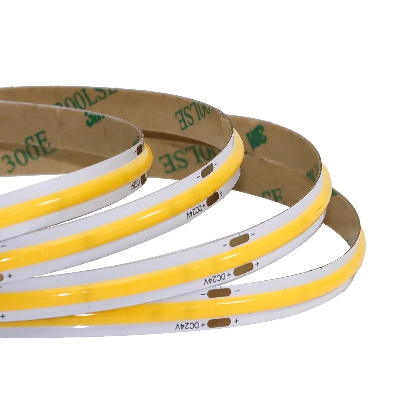 12V 24V Controller Connector Flexible Led 10M 2700K 3000K Warm White Cob Led Strip Light Dc for Home Bedroom