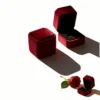 Dark red ring box