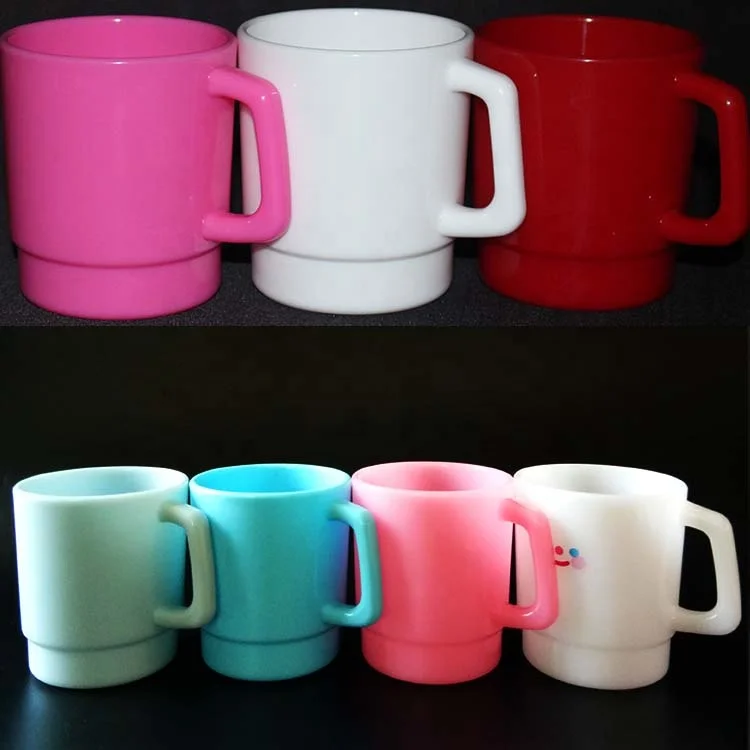 330ml Unbreakable Reusable Color PP Plastic Coffee Mug