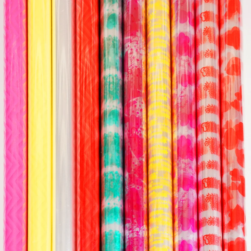 EVER BRIGHT Plastic Cellophane with Patterns Waterproof Printed Cellophane Roll
