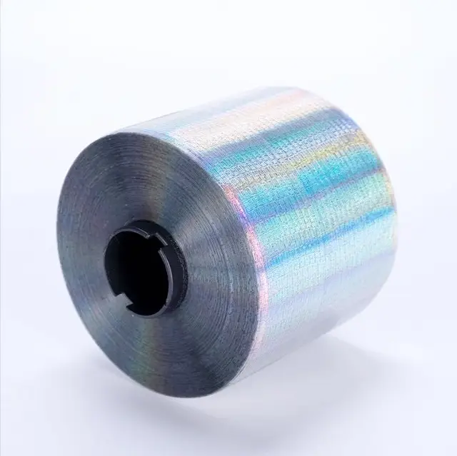 2.5mm 5000m Holographic Silvery Anti-counterfeiting Tear Strip Tape For Cigarette Packaging