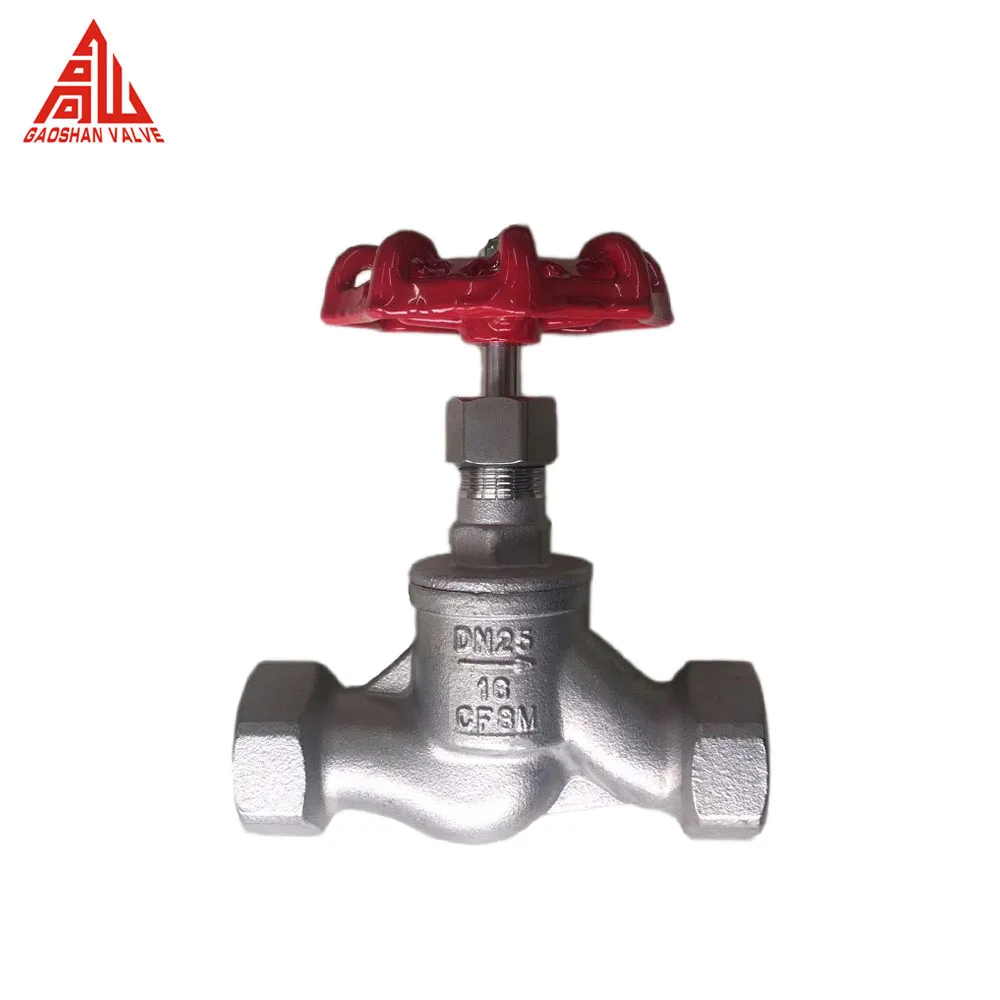 Hot Sale CF8M Screw Stop Valve BST NPT Cast Steel Stainless Steel Thread S Type Globe Valve