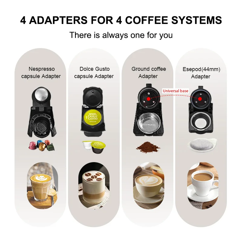 CAFELFFE 4イン1多機能カプセルコーヒーマシン CAFELFFE 4-in-1 Capsule Coffee Maker Machine for Hot & Iced