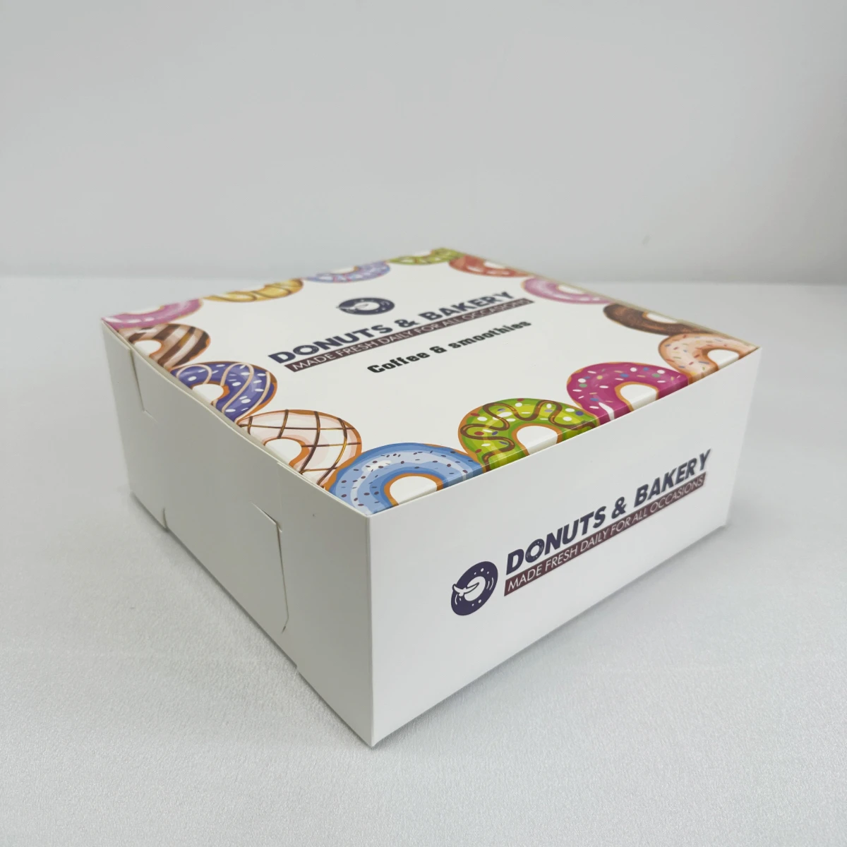 Personalized Corrugated Take Out Box Embossed Pretzel Bakery Pastry Box for Croissant Cinnamon Roll Scone Packaging