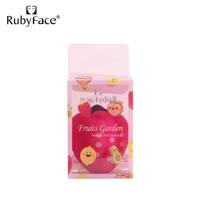 Rubyface Fruit Shape Makeup Powder Puff Beauty  Cosmetics Puff Latex Free Avocado Lemon Peach Strawberry  Fruit Makeup Sponge