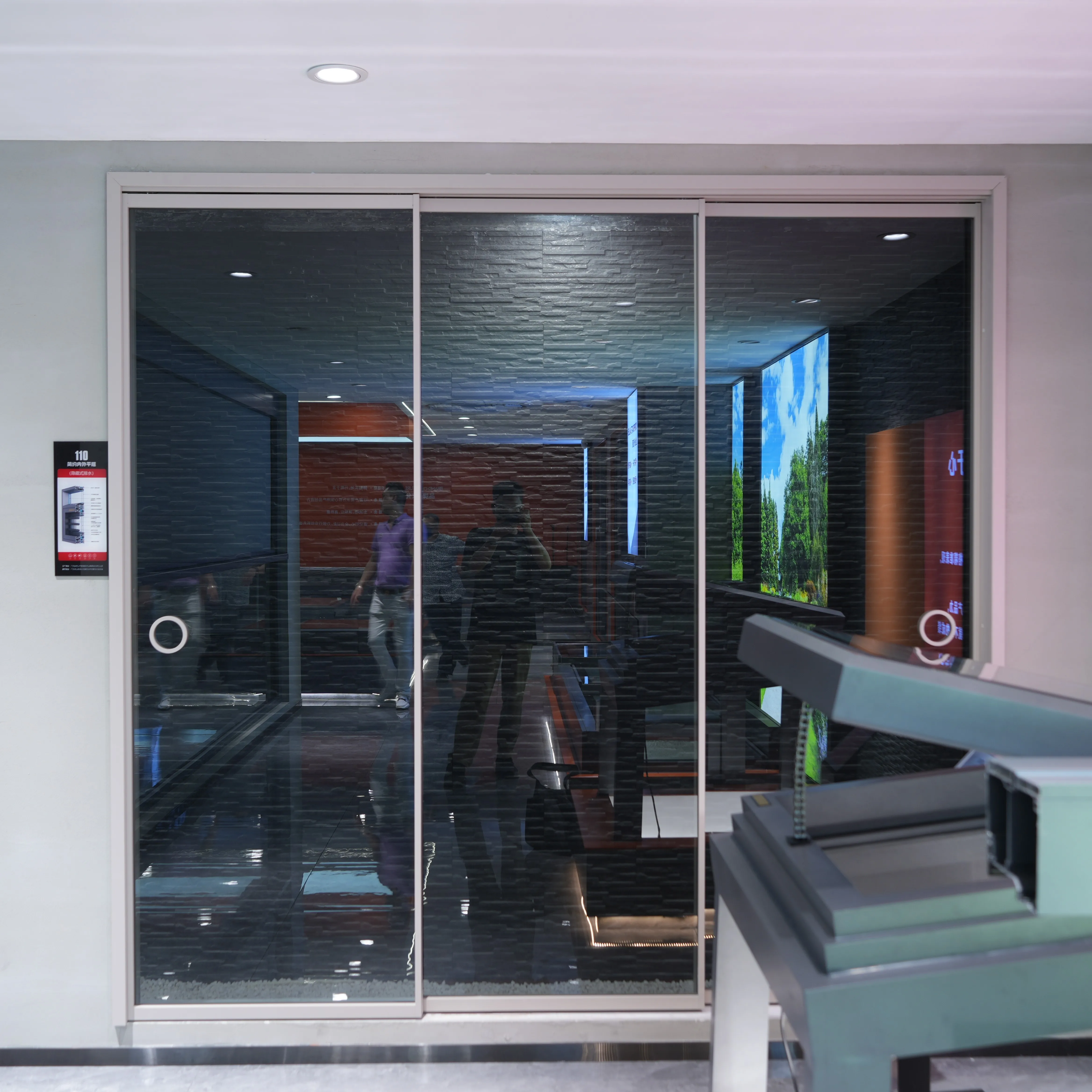 modern slim frame aluminum sliding door -2