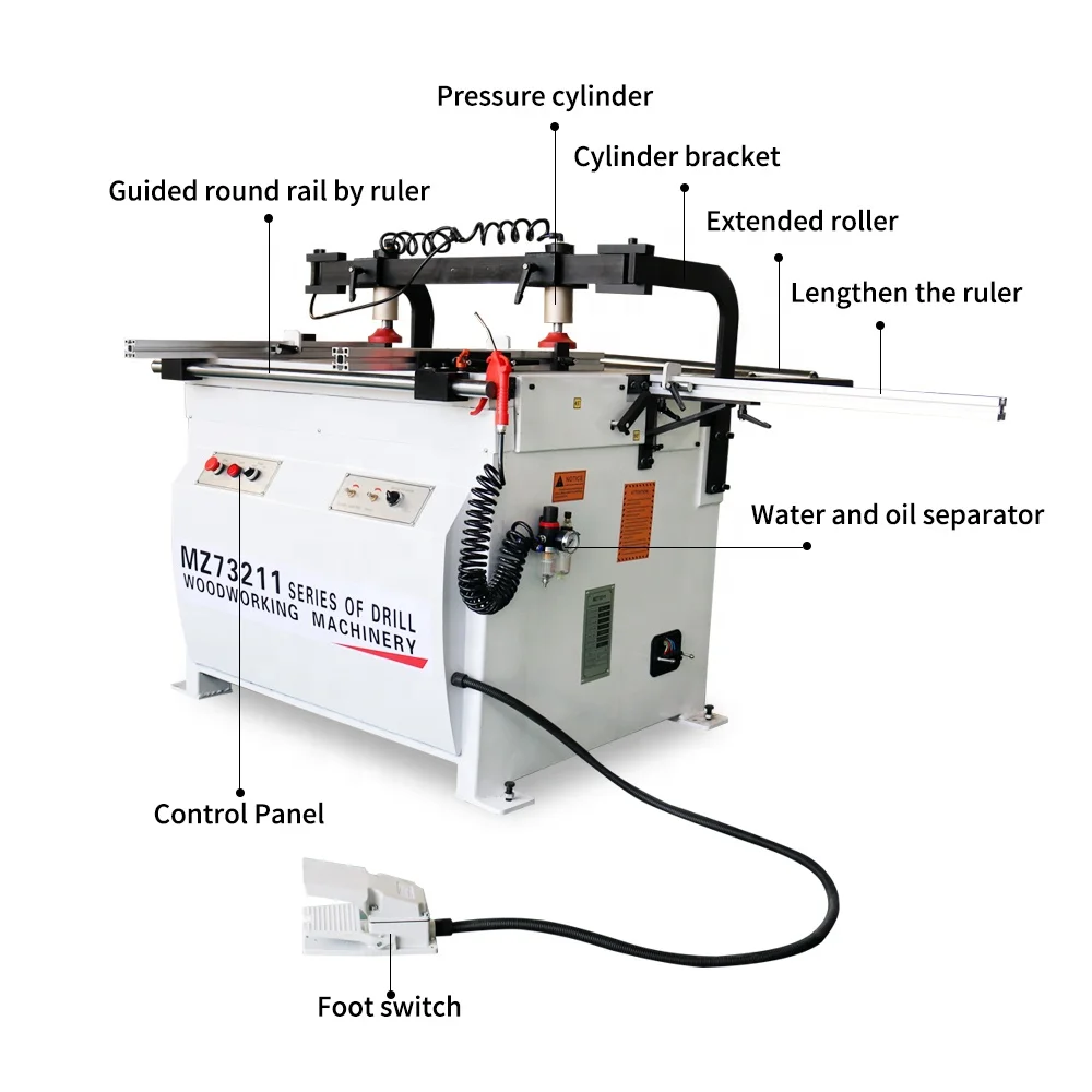 
 MZ73211 High precise drilling machine with single row wood dowel multi-boring machine hinge boring machine  