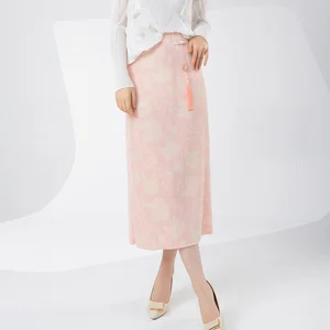 High Quality Women's Vintage-Style A-Line Skirt Elegant Pleated Stretch Printed Natural Waistline Casual Loose Ethnic Style