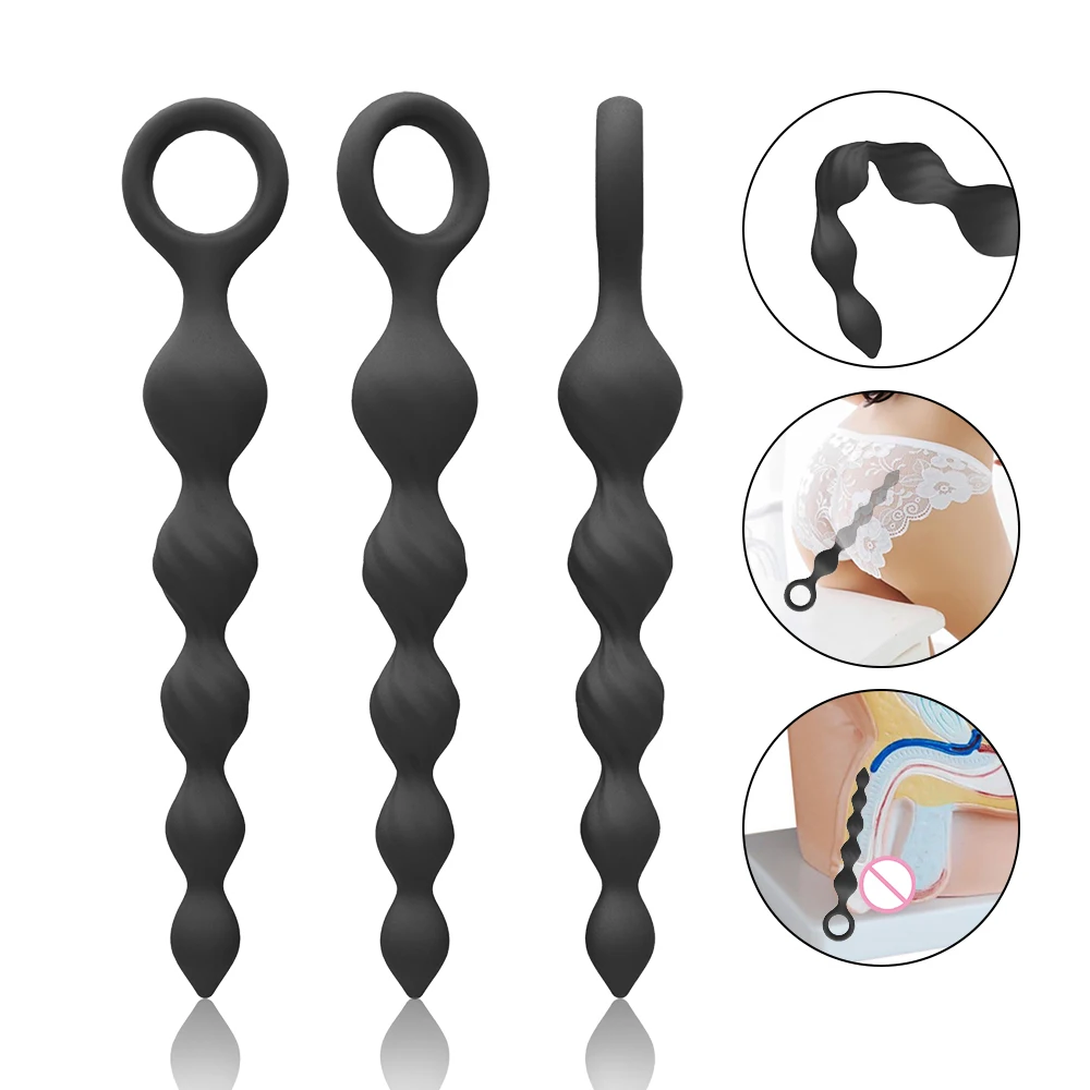 Hot Sale Sex Toys for Women Anal Beads Vibrator Safe Silicone Anal Sex  Beads Anal Plug