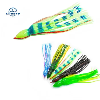 CHEERY Soft Plastic Trolling Fishing Using Octopus Skirts and Luminous Squids Skirt Fishing Lure Squid Lure – Soft Lure – view 2