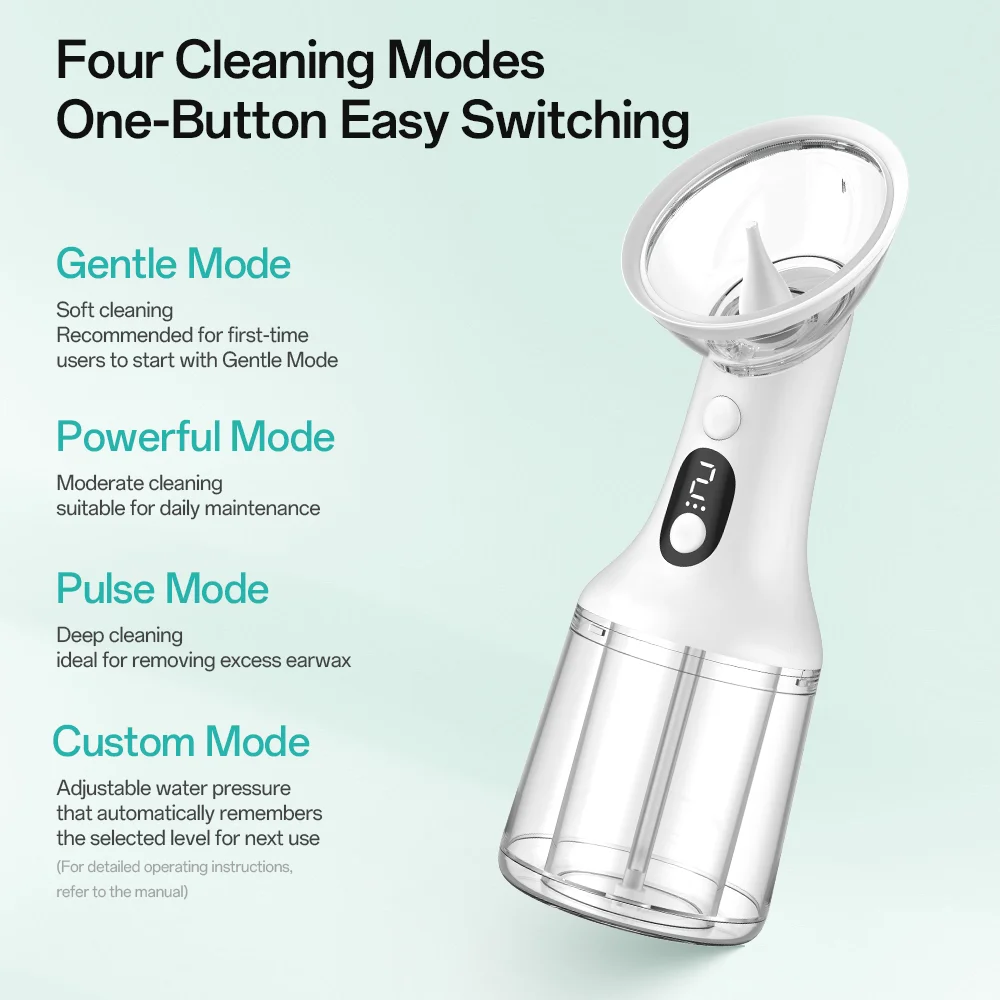 2025 Hot Sale Home Washing Waterproof Earwax Removal Washing Earphone Portable Wireless Ear Washer Kit