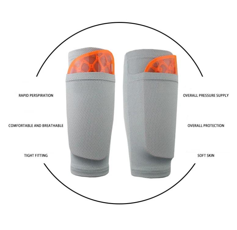 High Elastic Football Tibia Protector Sweat Absorb Double Layer Fixed Plate Guard Cover Sleeve